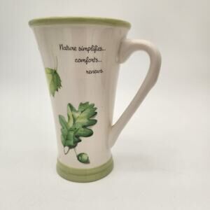 Nature's Sketchbook Marjolein Bastin For Hallmark Tall Spring Leaves Mug Vintage